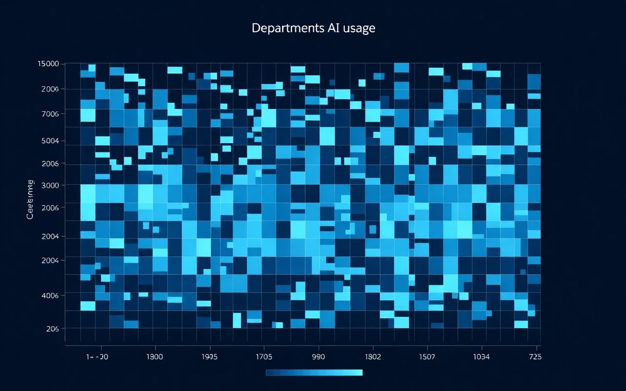 Department AI usage heatmap